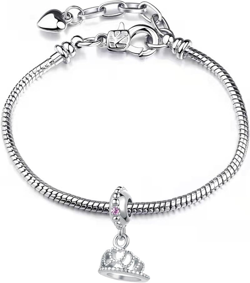 TGLS Princess Queen Crown Charm Compatible With Pandora Bracelets Jewelry Birthday Gifts for Mother Girlfriend Daughter Her Women - Image 1